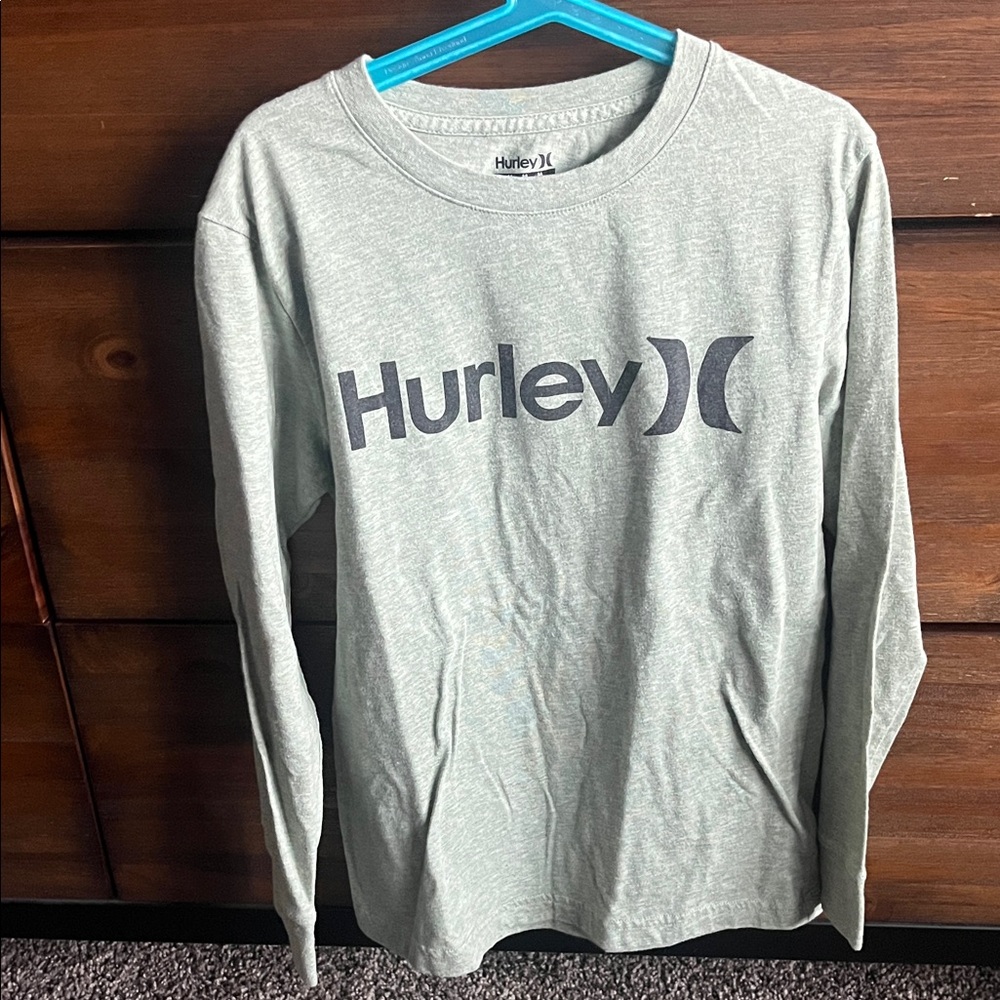 Hurley Green Logo Long Sleeve Tee